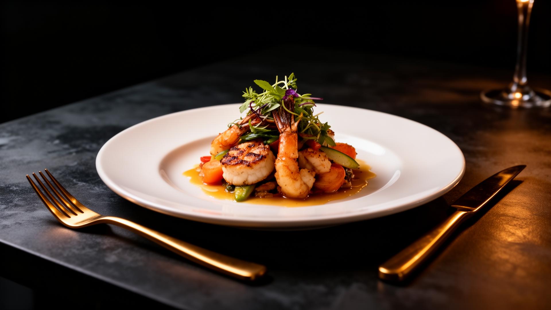 Plated luxury catering dish